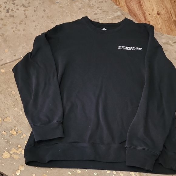 Under Armour Black Crew Neck Sweatshirt Relaxed Fit - Picture 1 of 5